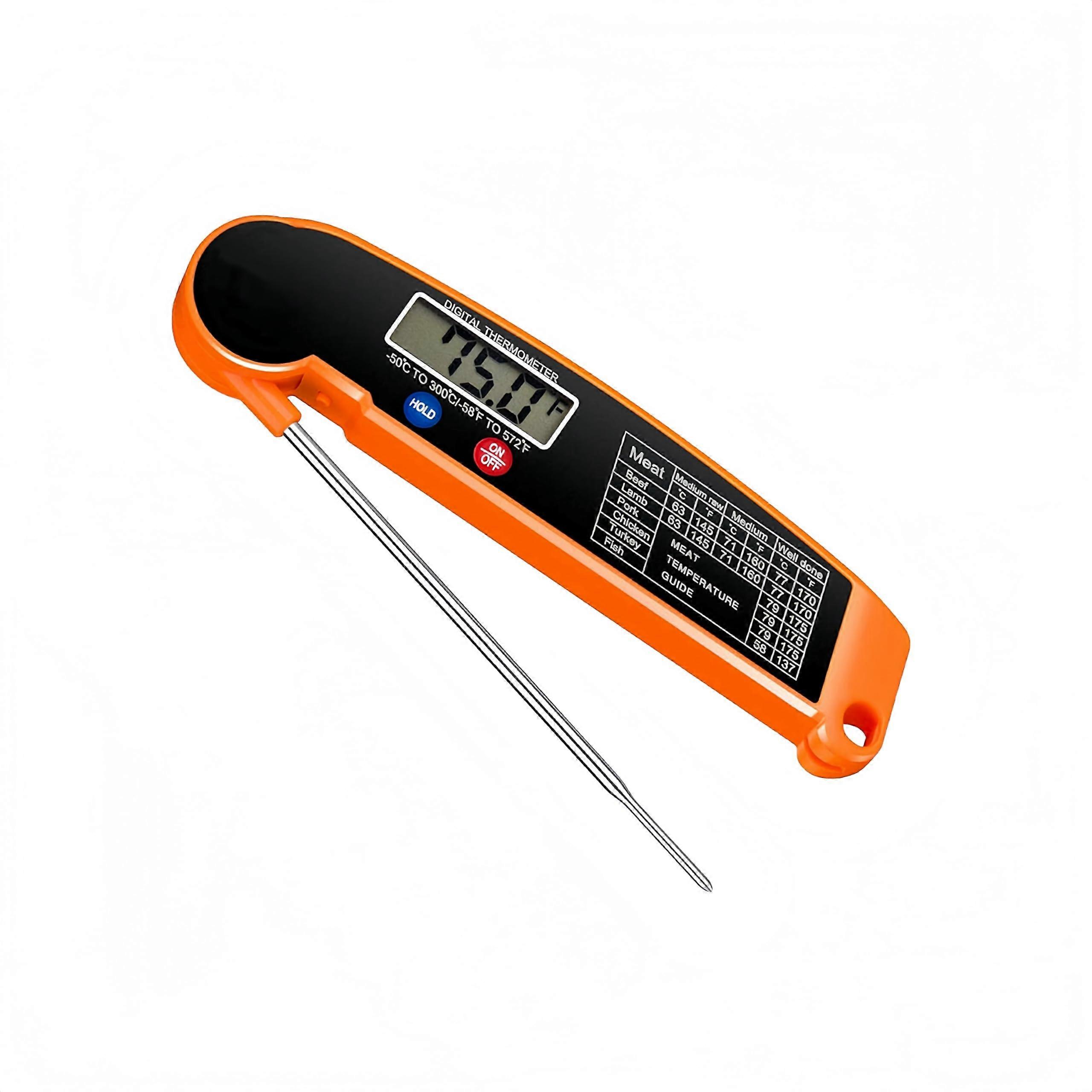 Digital Meat Thermometer UltraFast Read with Probe for Cooking BBQ Grilling Foldable Magnetic Back