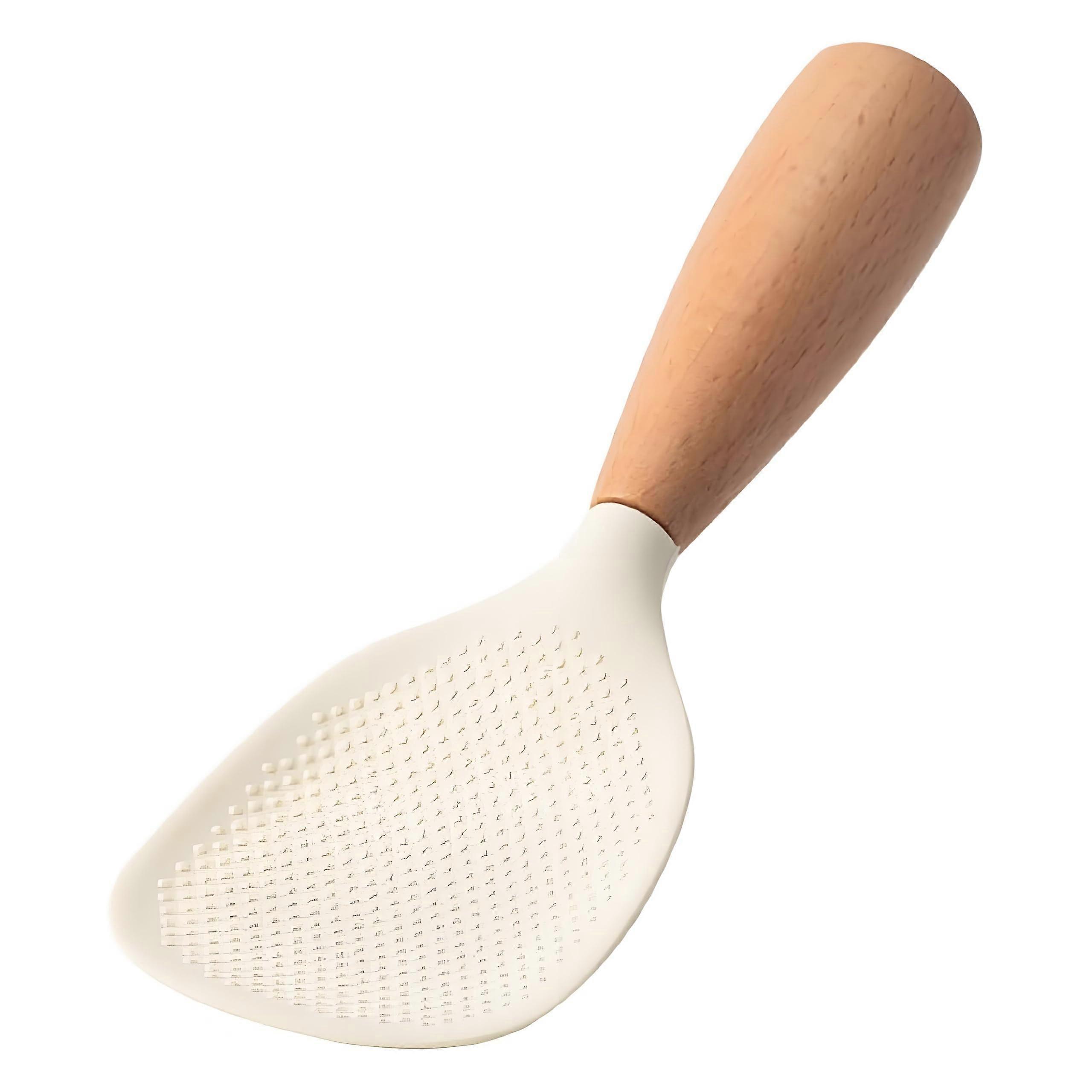Silicone Rice Paddle with Elevated Head, Heat Resistant NonStick Spoon for Easy Serving and Cleaning