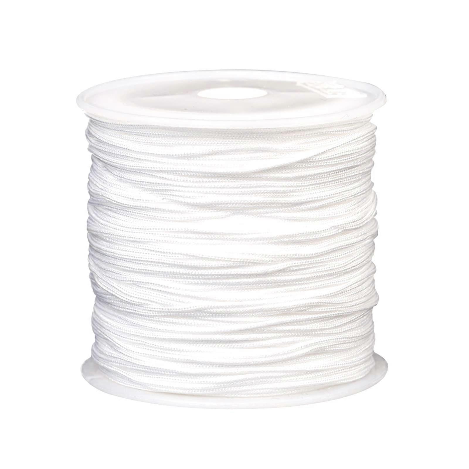 0.8mm Nylon Beading Thread for Bracelet Making, Durable Colored Knotting Cord for Jewelry Crafting