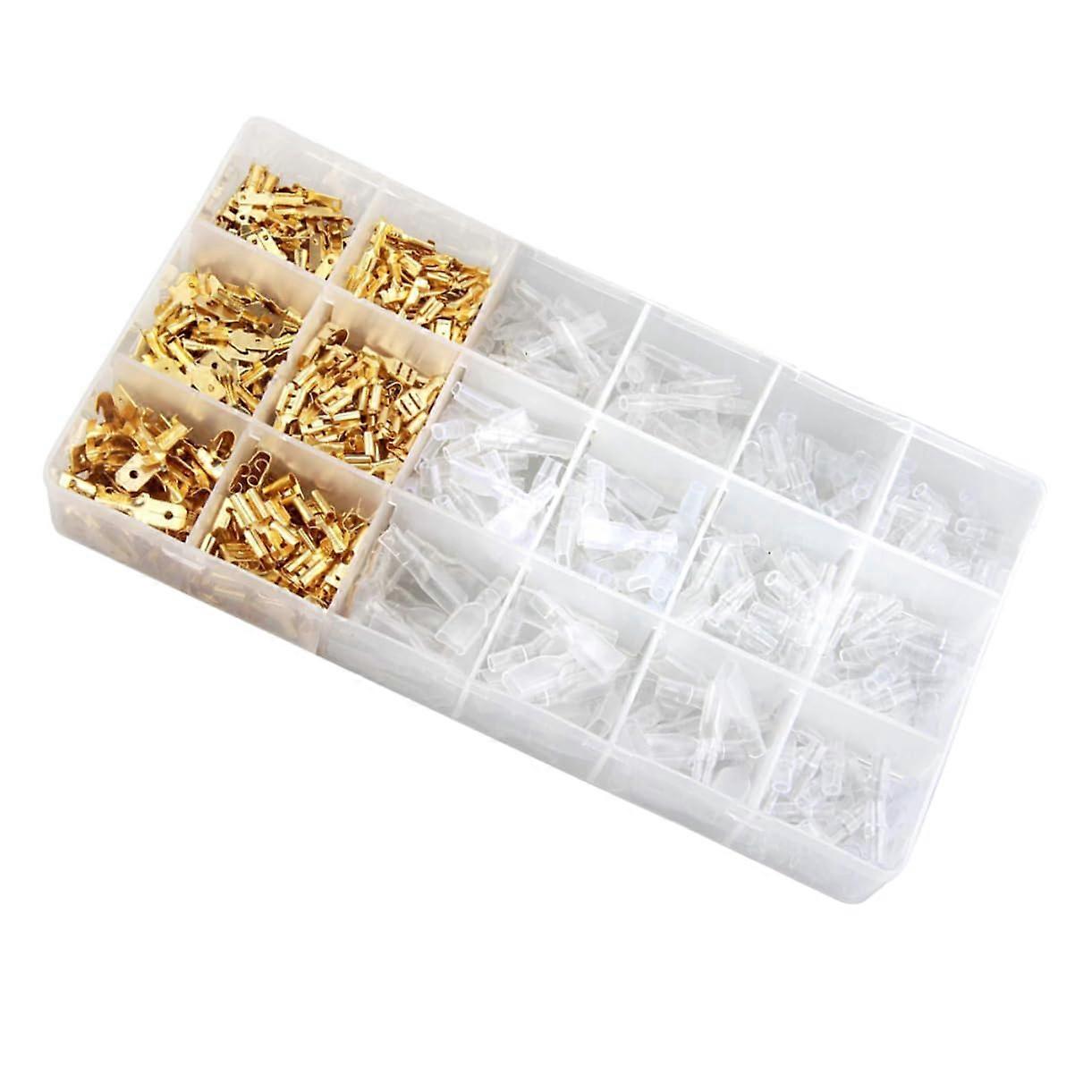 600pcs Insulated Terminal Connectors Kit for Quick Electrical Repairs and Secure Wire Crimping