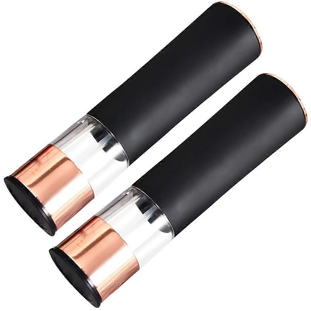 Electric Salt and Pepper Grinder Set, Battery Powered, Adjustable Coarseness with LED Light, 2pcs