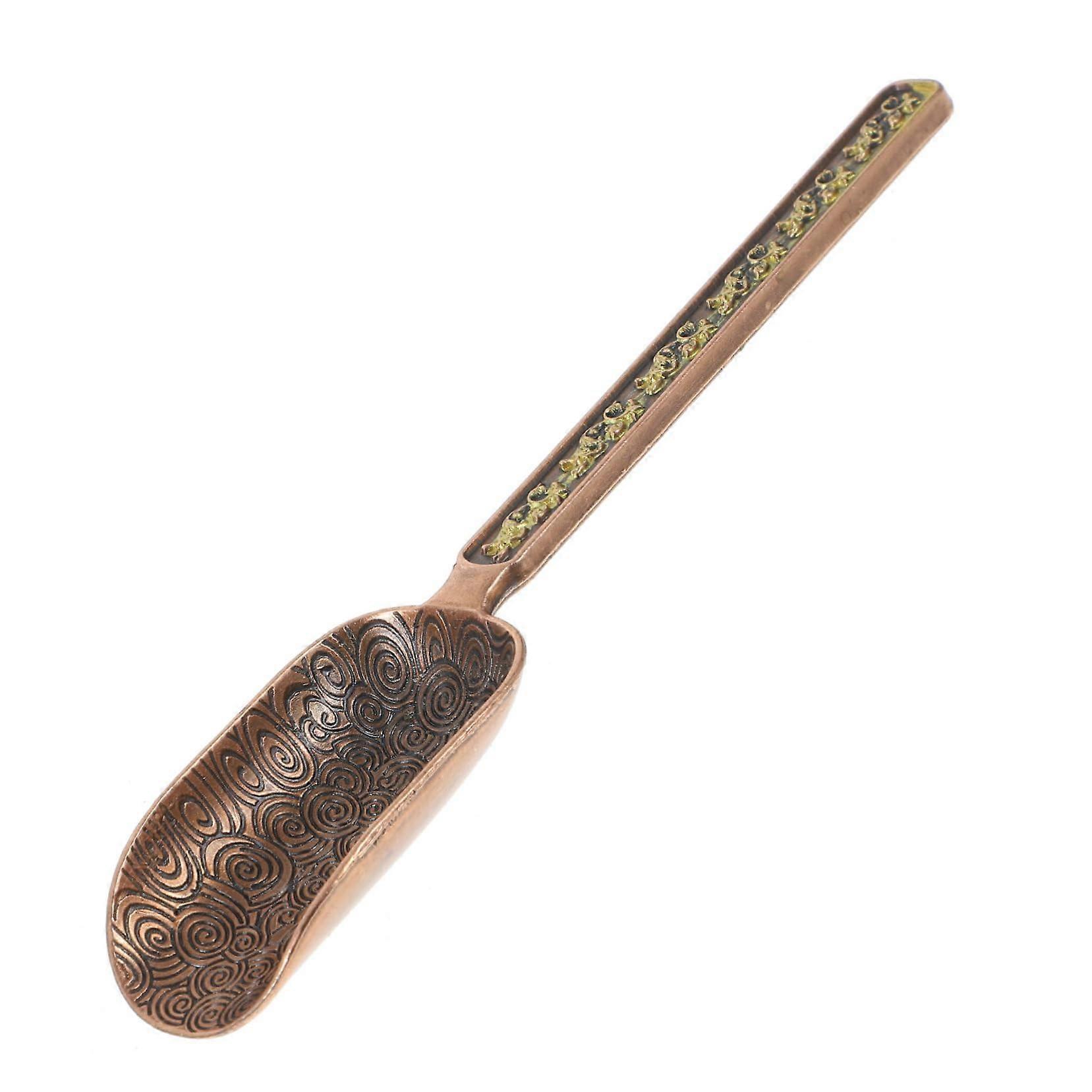Vintage Copper Tea Scoop with Long Handle for Loose Leaf Tea or Coffee Beans, Precise Measuring Spoon
