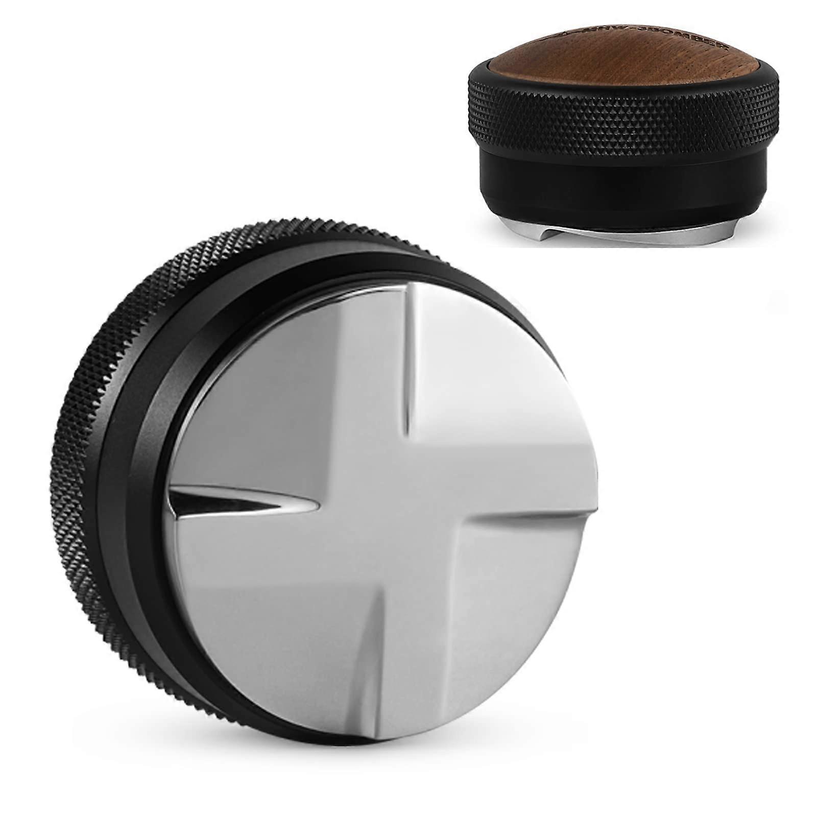 53mm Espresso Distributor and Coffee Leveler with Adjustable Depth Control for 54mm Portafilters