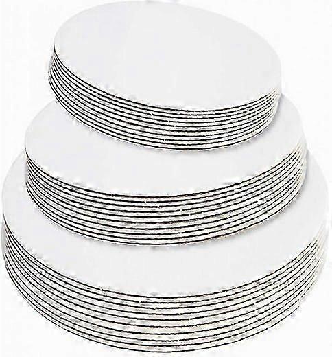 15 round cake boards, 15/20/25cm, white