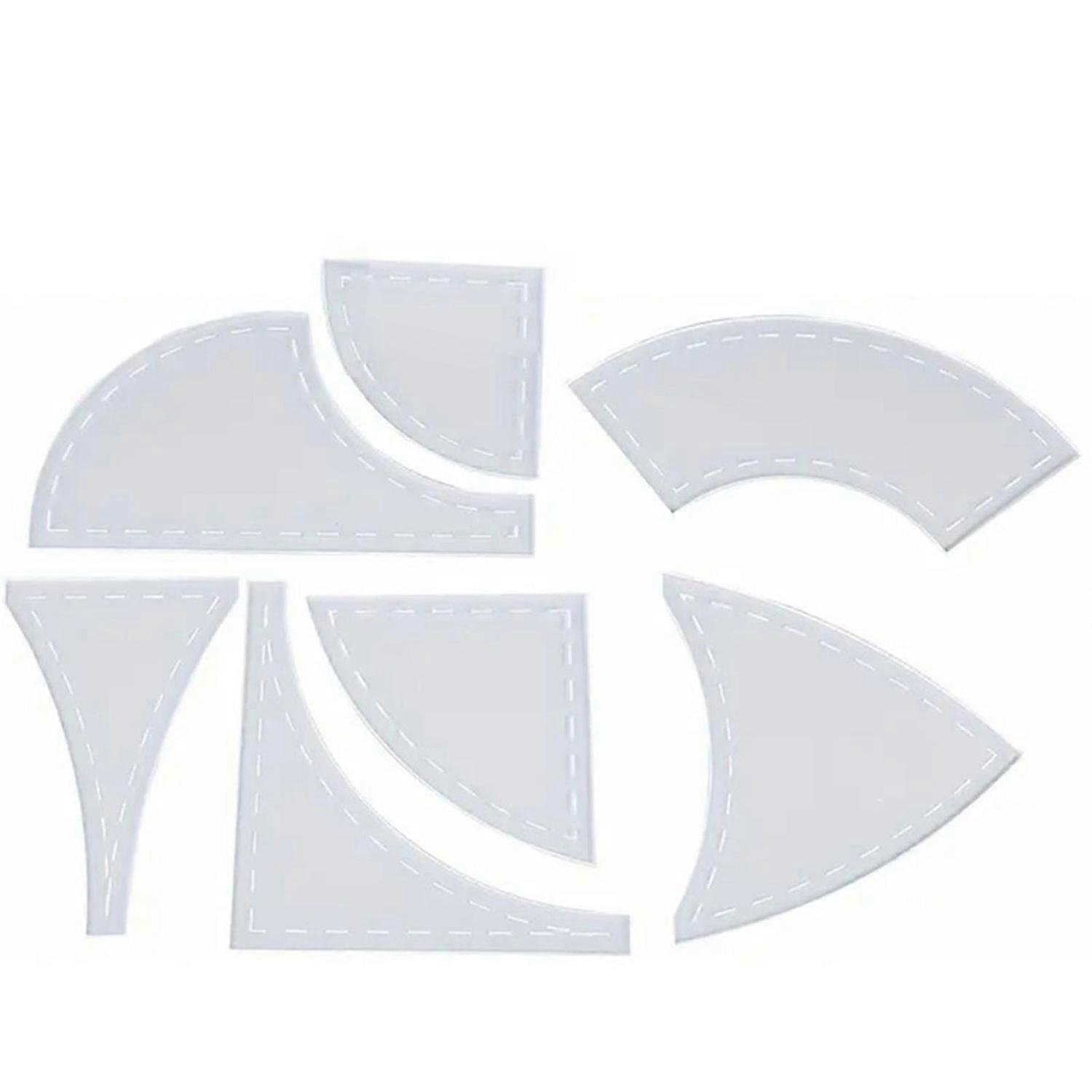 7PCS Table Flag Quilting Ruler Kit Lightweight Portable Patchworks Ruler for Household