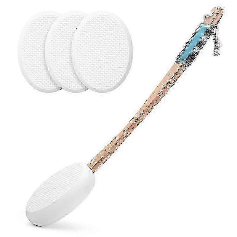 Long Handle Lotion Applicator with 4 Replaceable Pads for Seniors