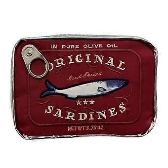 Compact Travel Bag Small Toiletry Pouch Embroidered Sardines Makeup Bag with Zipper Closure Capacity Travel compatible with Exquisite