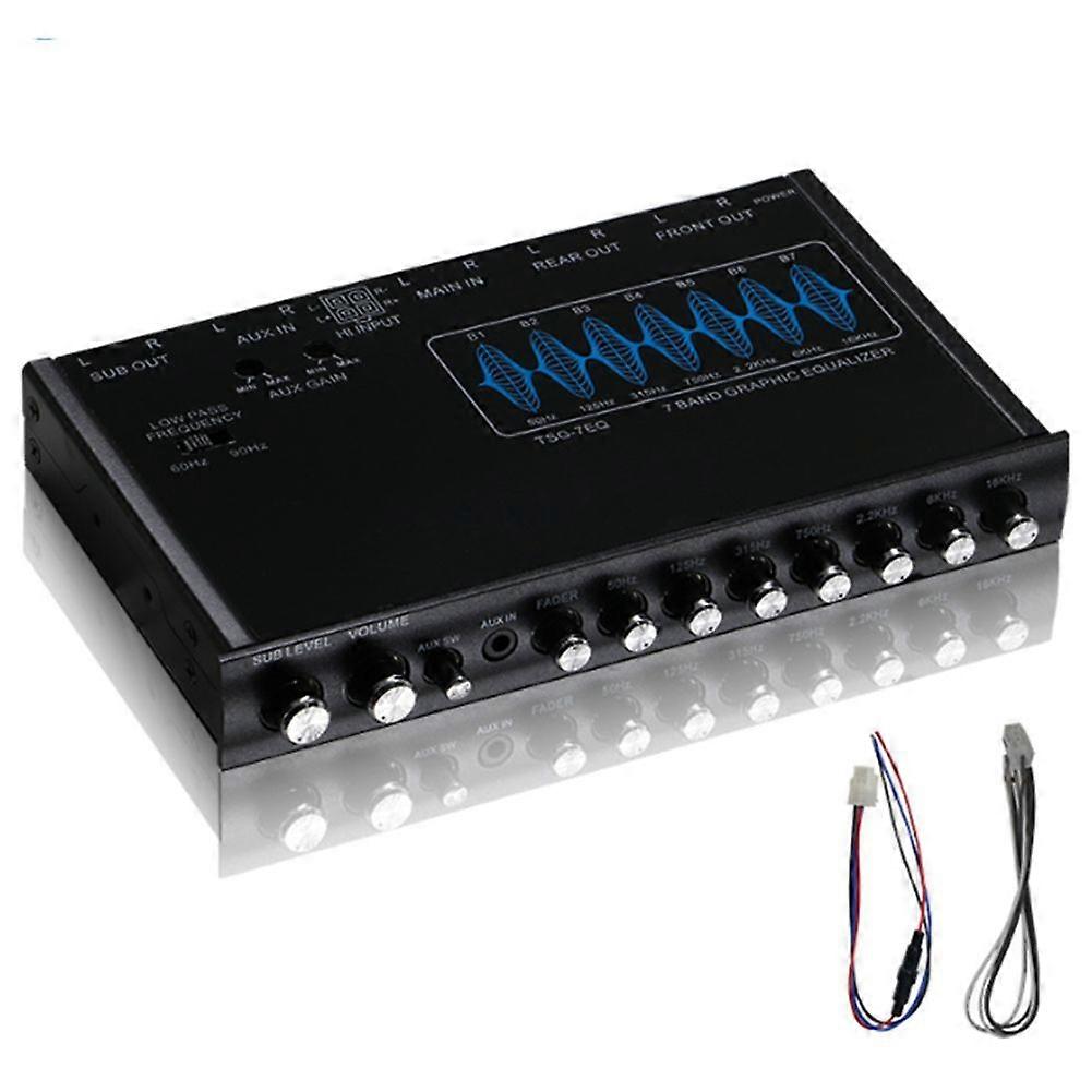 7 Band Car Audio Equalizer Easy Install Frequency Adjustable Graphic Equalizer Professional for Car Graphic Equalizer