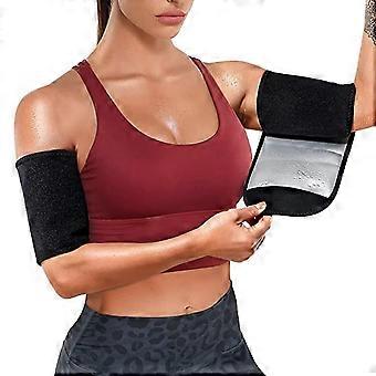 Pack Of 2 Sweat Wristbands Trimmer Compression Sweat Bands Performance Sleeves Sauna Sweat Arm Shaper Bandssilver Plating