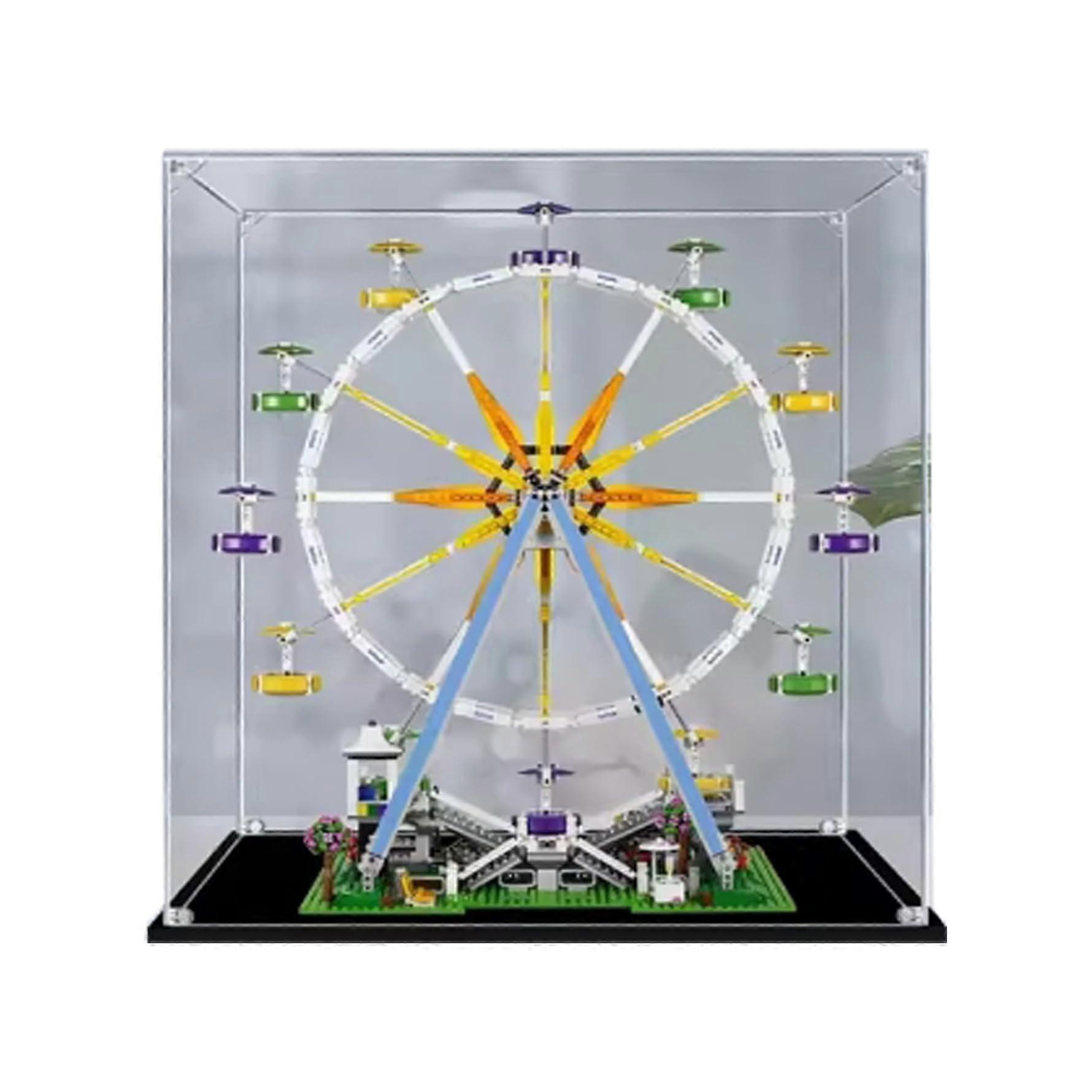 Display Case for  Acrylic Clear Dustproof Box for Ferris Wheel 10247, 3mm Stackable Design