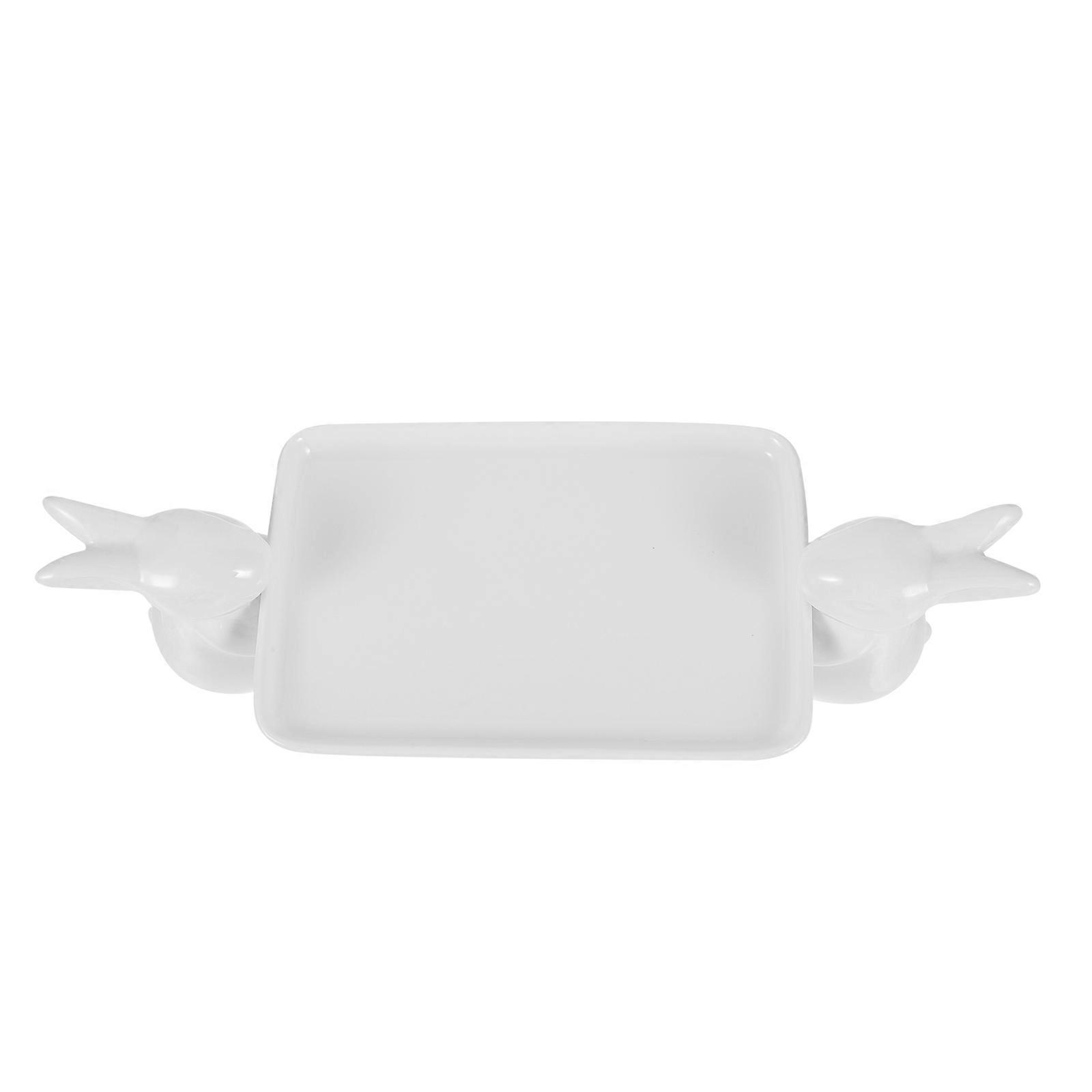 Food Tray Snack Tray Ceramic Dish for Home Use