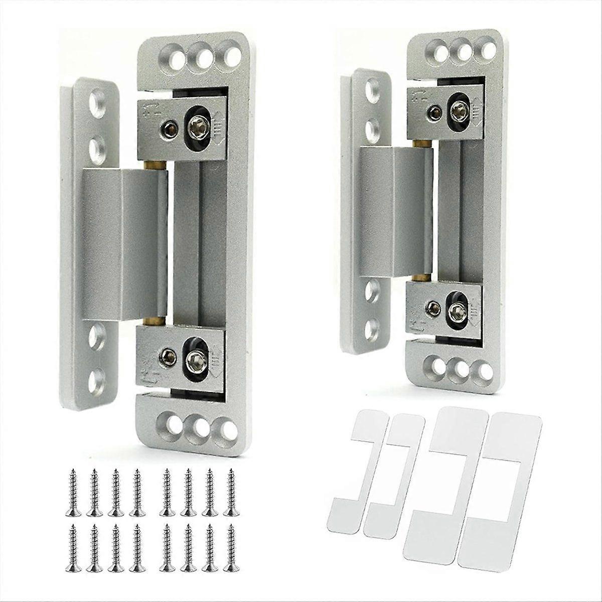 Hidden Door Hinges,2Packs Adjustable Hidden Door Hinges