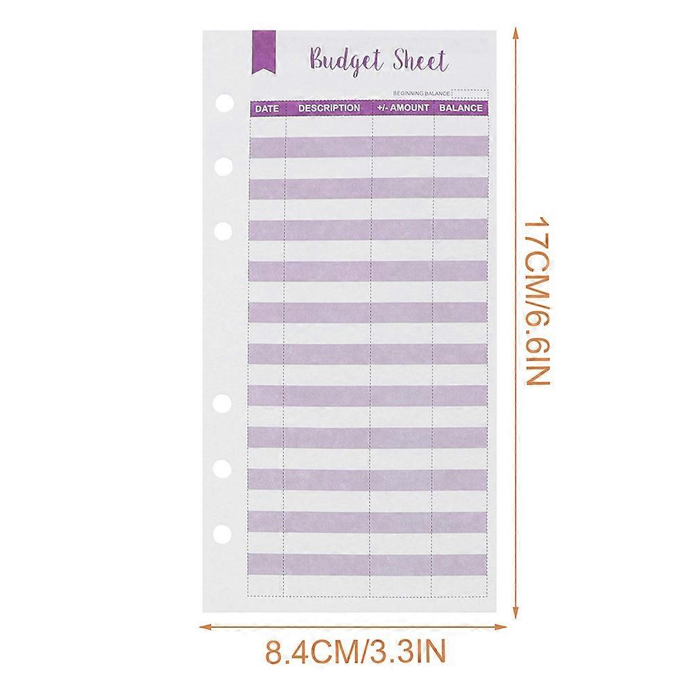 Budget Sheet Assorted Color A6 Budget Binder for Expense Tracking 60 Sheets