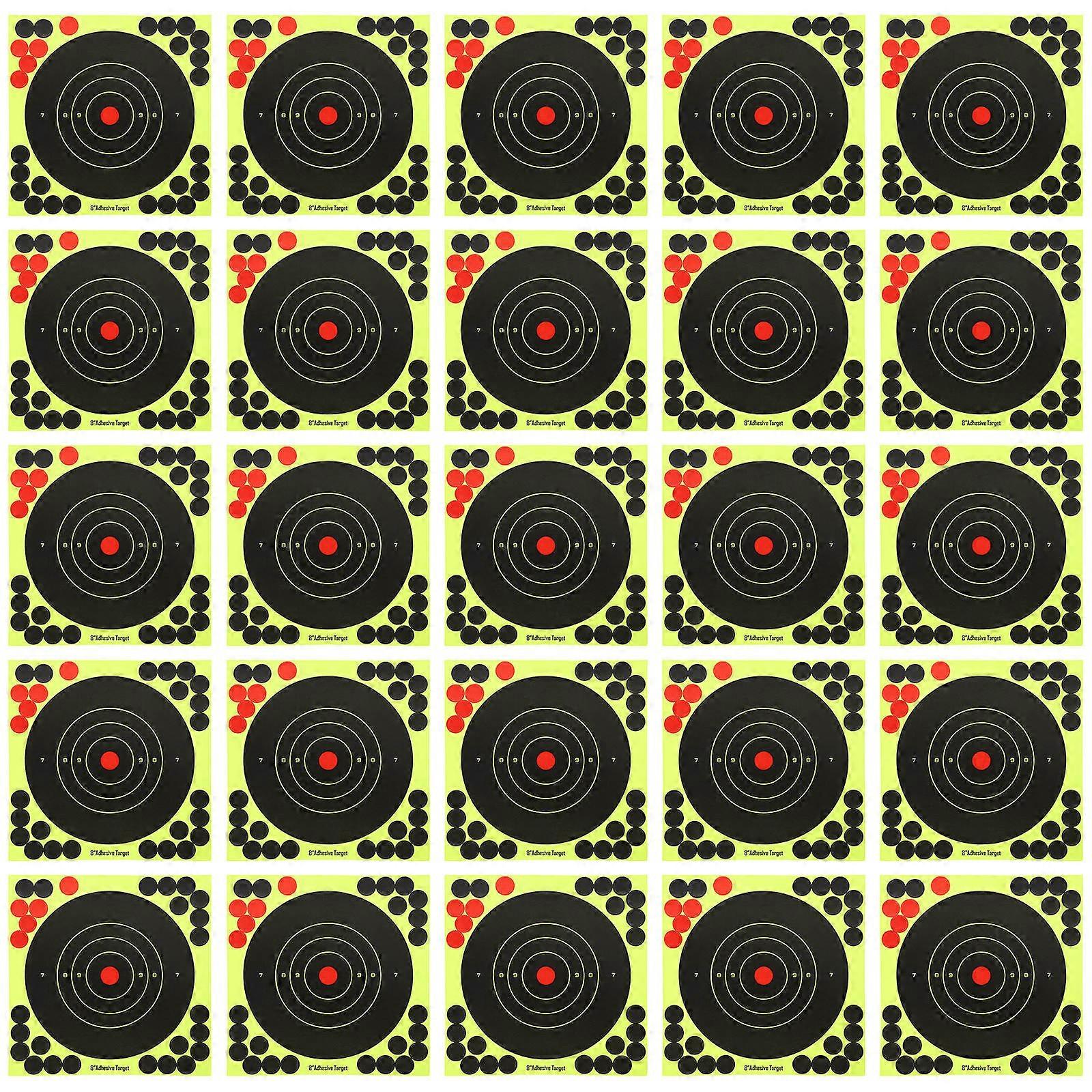 Adhesive Fluorescent Paper Aiming Stickers for Darts 25Pcs Pack