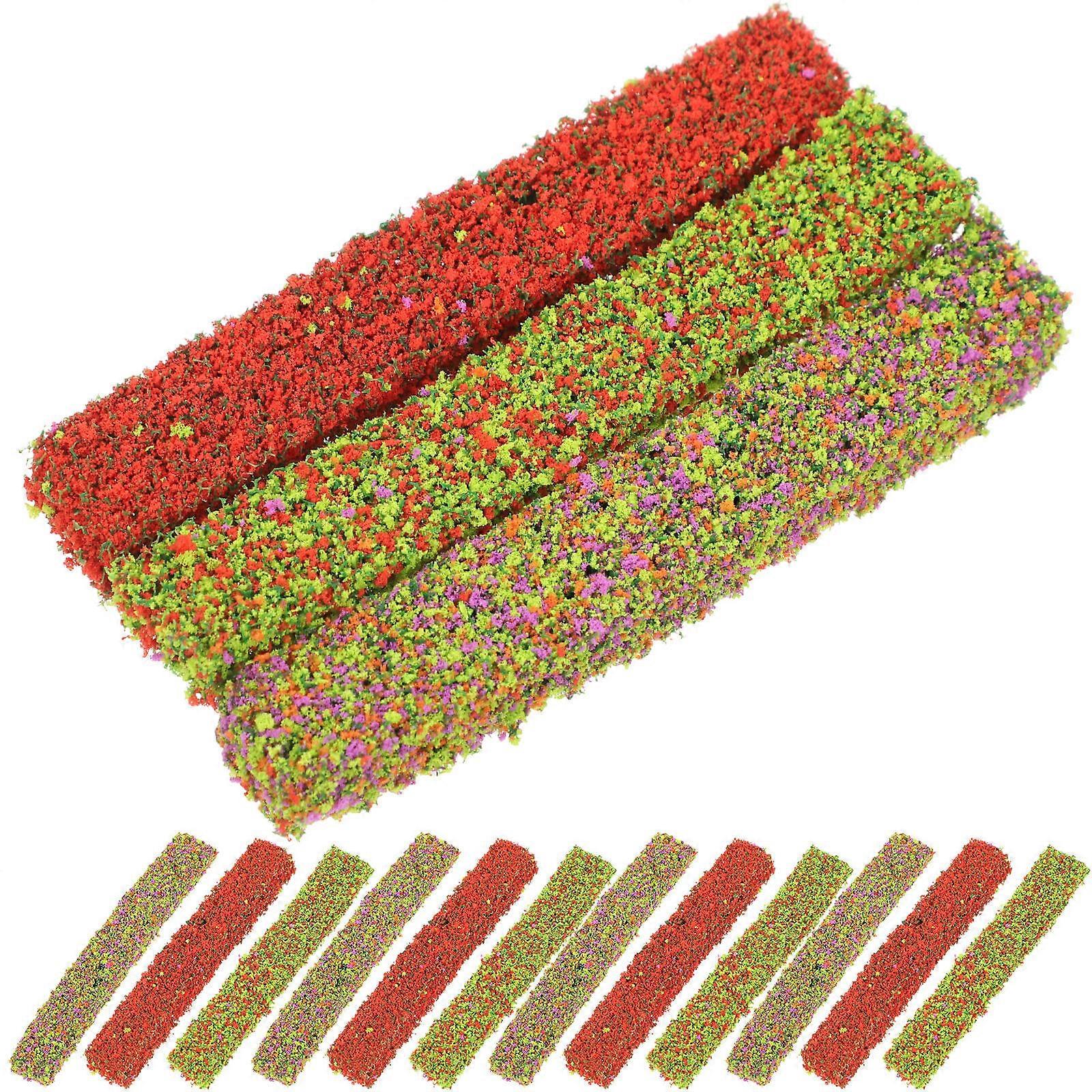 Miniature Bush Strips Simulation Shrub Cluster for Decoration 15Pcs