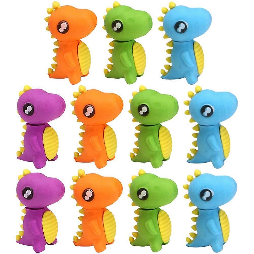 Mini Dinosaur Erasers Cute Students Erasers for School 48Pcs Assorted Color
