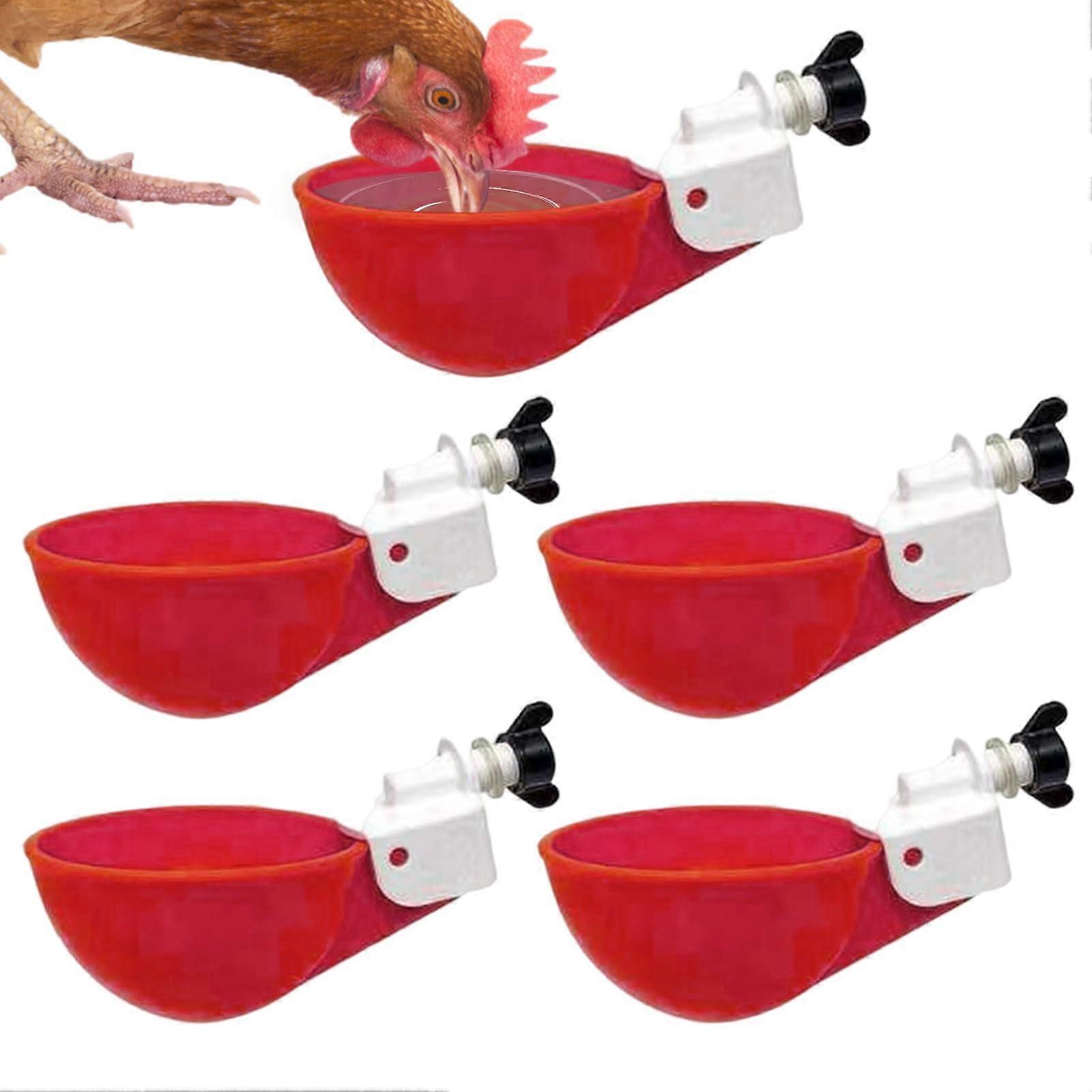 Automatic Chicken Waterer Cups 10 Pack, LeakProof Poultry Drinking Cups Kit for Chicks Ducks Geese