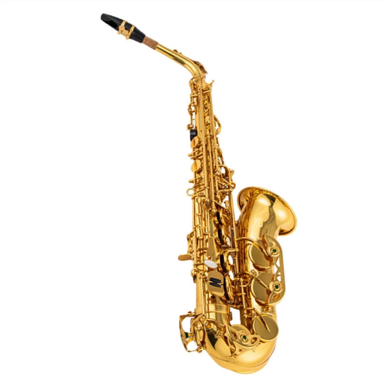 Beginner Alto Saxophone E Flat Gold Lacquer Brass with Case and Accessories for Students