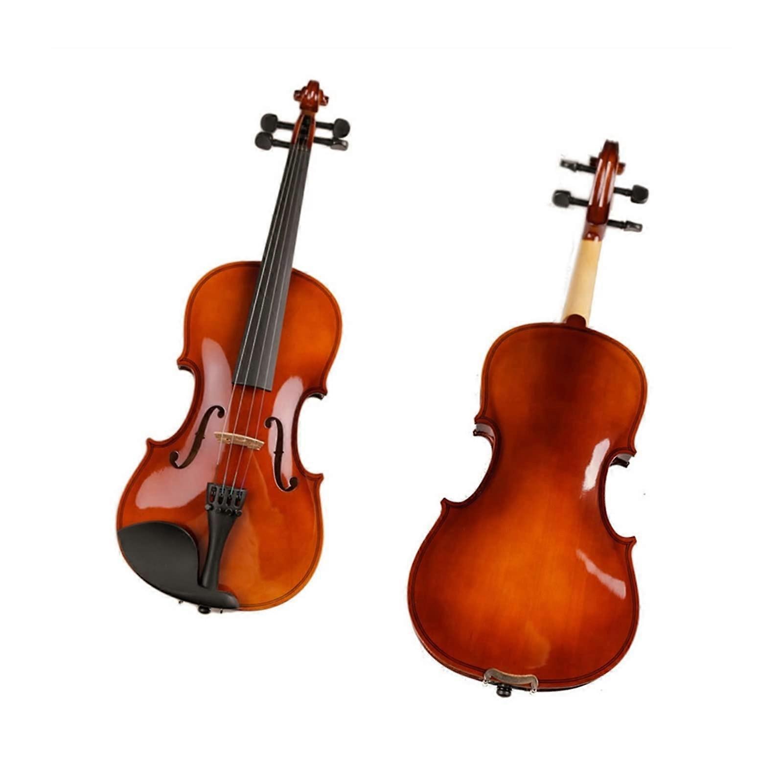 Solid Wood 3/4 Violin for Beginners with Case and Bow BeginnerFriendly Student Set