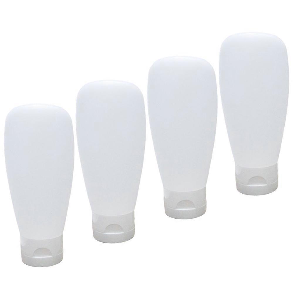 Gel Bottle Plastic Containers for Storage 4Pcs White Leakproof Set