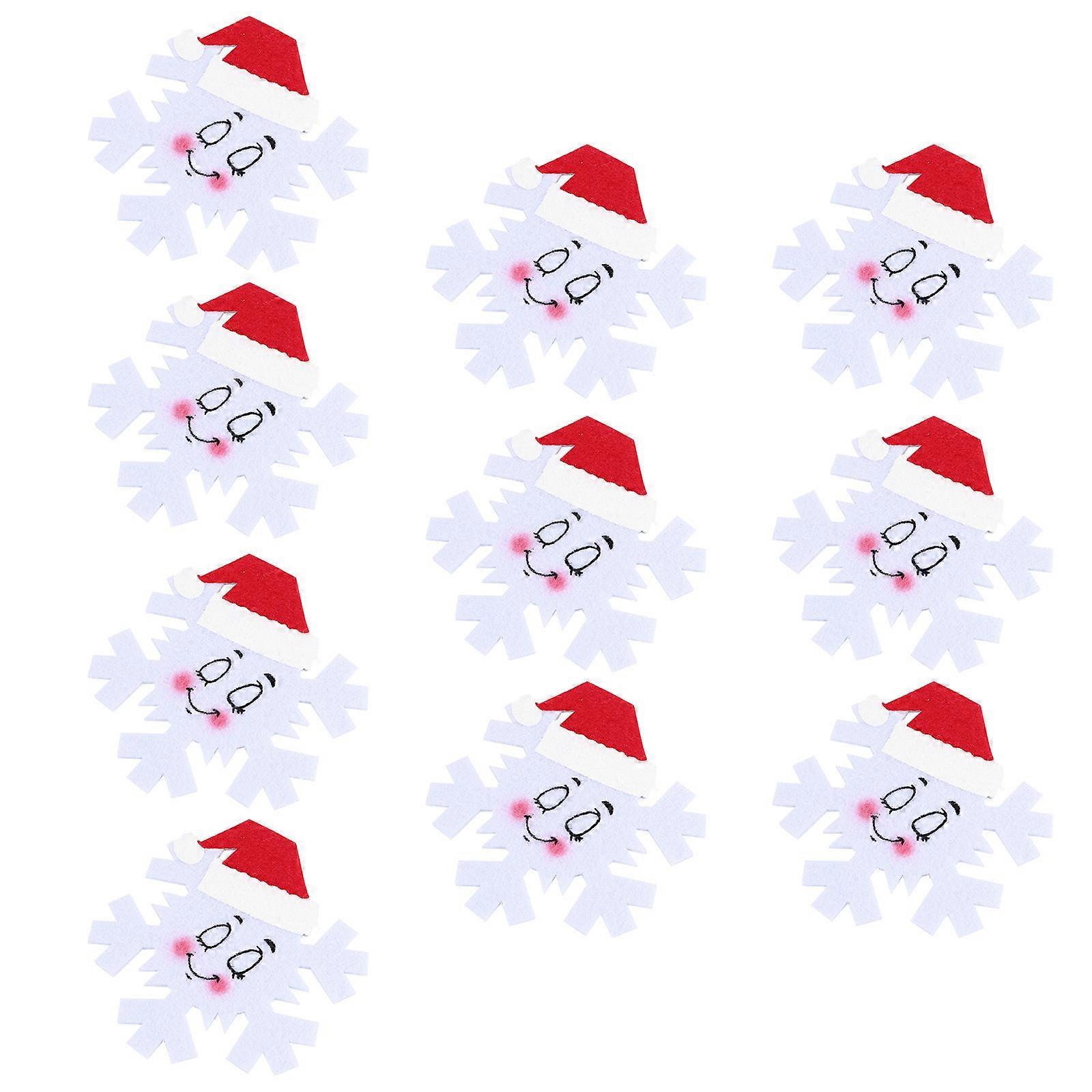 Felt Coaster Snowflake Cup Mat for Heat Insulation 10Pcs Set