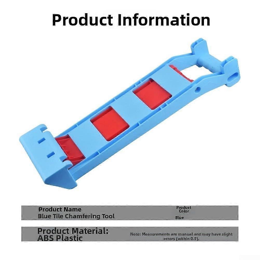Professional Tile Chamfering Tool, Adjustable Angle Support Bracket, Anti-Slip ABS Construction, Compact Design