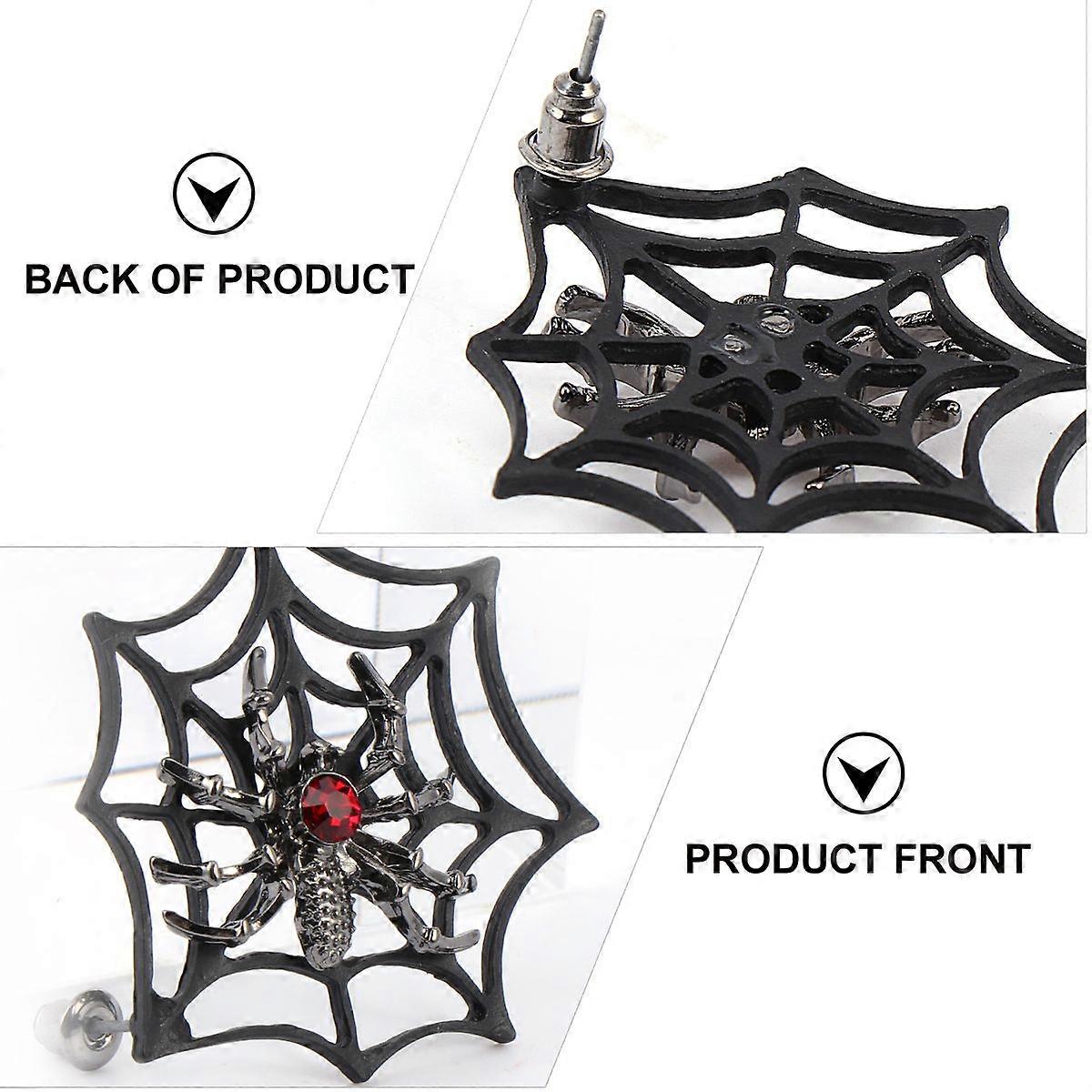 Spider Web Ear Stud Halloween Ear Stud Earrings Decoration 1Pair