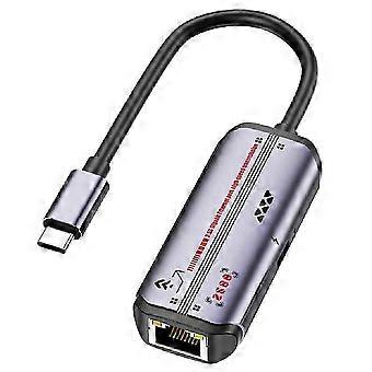 2.5G USB Ethernet Adapter with 100W PD Charging, Type-C to 2500Mbps RJ45 Network Internet Converter, for Laptop