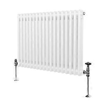 Traditional 2 Column Radiator 600mm x 832mm Modern Central Heating Heater Gloss White Carbon Steel