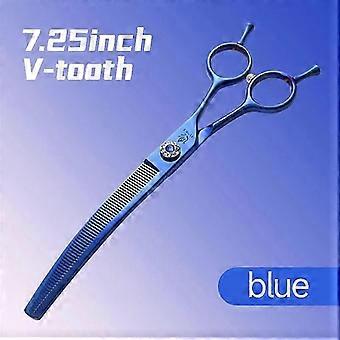 Curved Pet Thinning Shears 7.25" - Professional Grooming Scissors For Dogs And