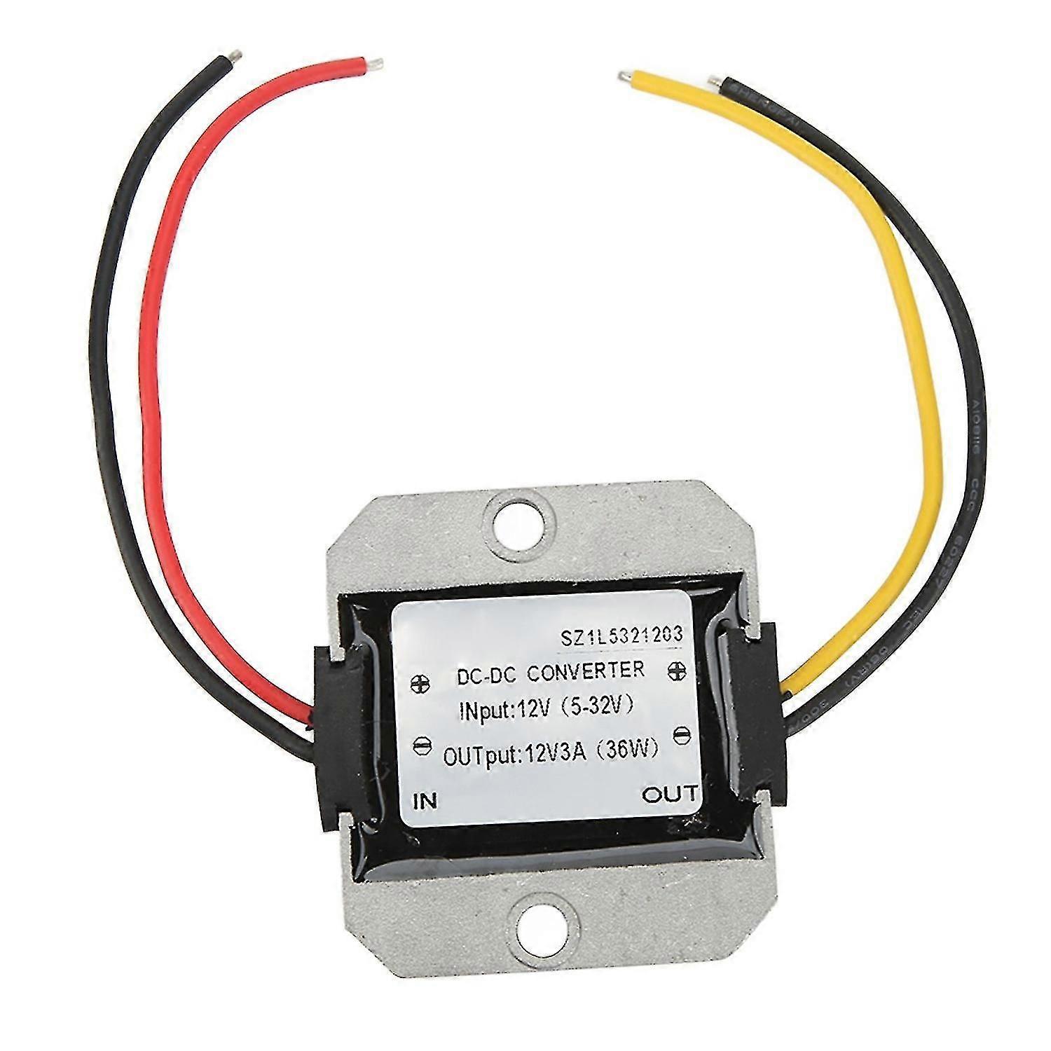 12V to 12V 3A Waterproof DC Converter Module Adjustable Voltage Regulator