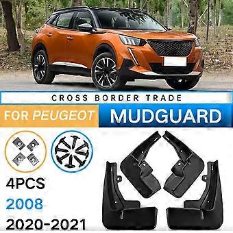 4Pcs Car Mud Flaps for 2020-2021 Peugeot 2008 Mudguards Fender Mud Guard Flap Splash Flaps Accessories