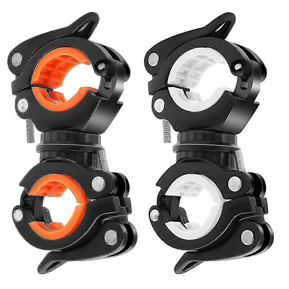 Bicycle Light Bracket, 2 Pack Flashlight Bracket, Universal Bicycle Lamp Bracket, 360 Rotatable Light Bracket