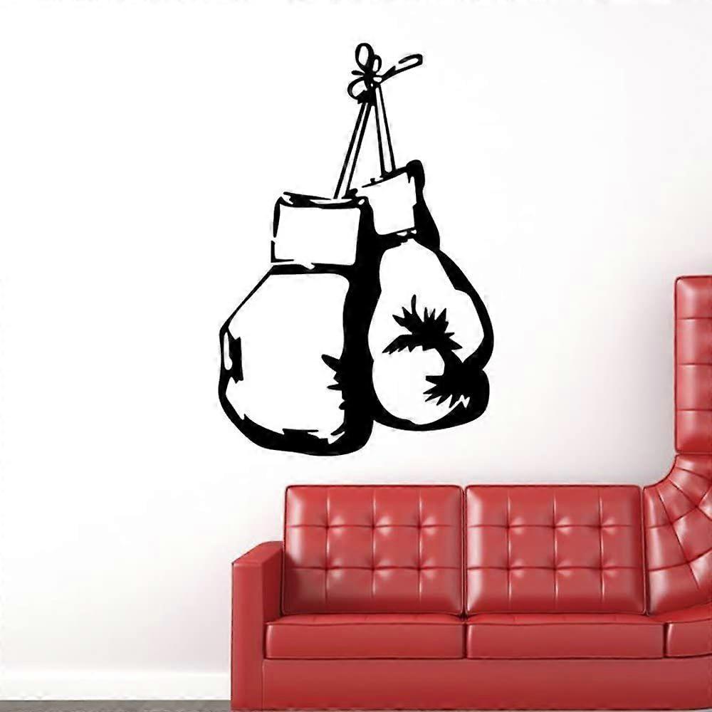 DIY Removable Wall Decor Waterproof Boxing Gloves Pattern Wall Sticker 15.7" x 23.6"