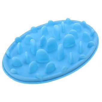 Futternapf aus Silikon für langsames Fressen, 1 Stück, blau