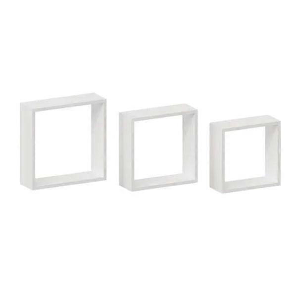 Straight Square Shelves 3 Pack White