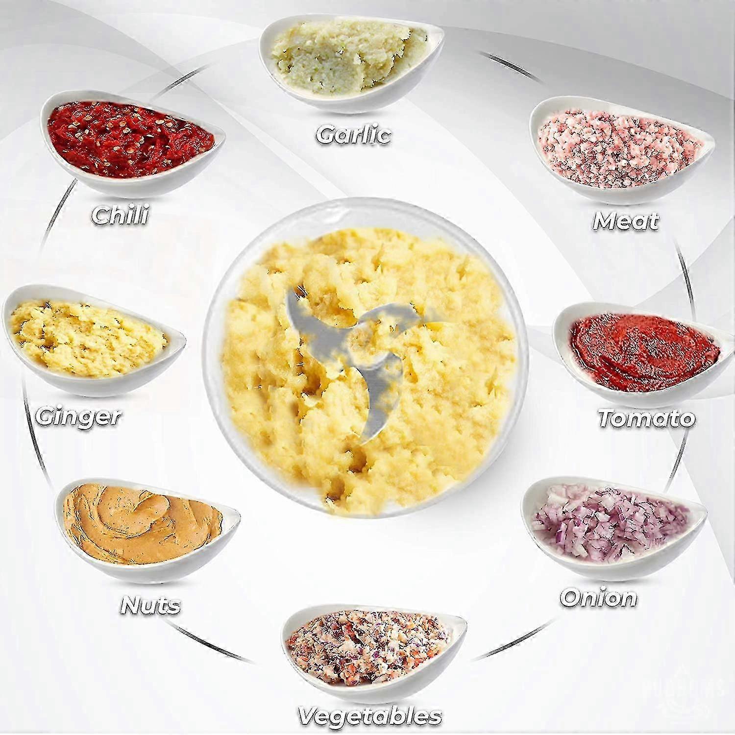 Electric Mini Garlic Chopper Small Wireless Food Processor Portable
