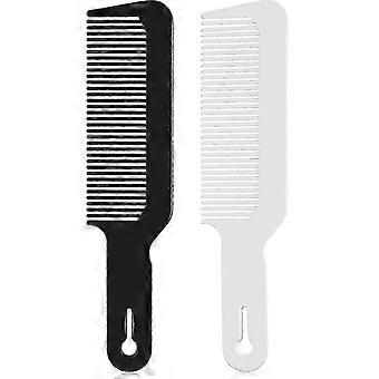 Hittebestendige platte tondeusekammen voor kappers (2 stuks)