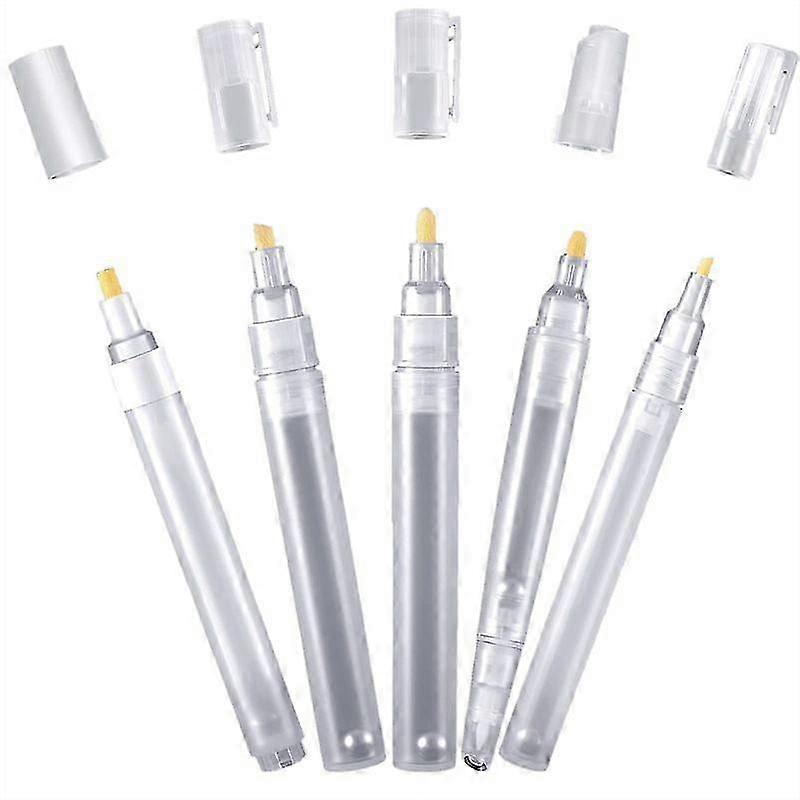 5Pcs Empty Refill Paint Markers Blank Refillable Paint Pens