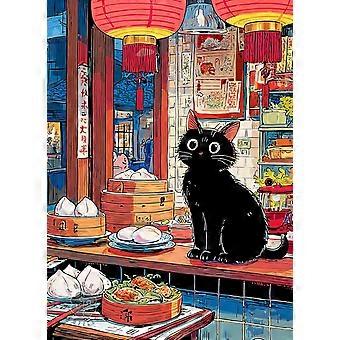 Bao Whiskers Jigsaw Puzzles Whimsical Cat and Dim Sum Artwork Gift Puzzle Lovers and Foodies CYQL-617