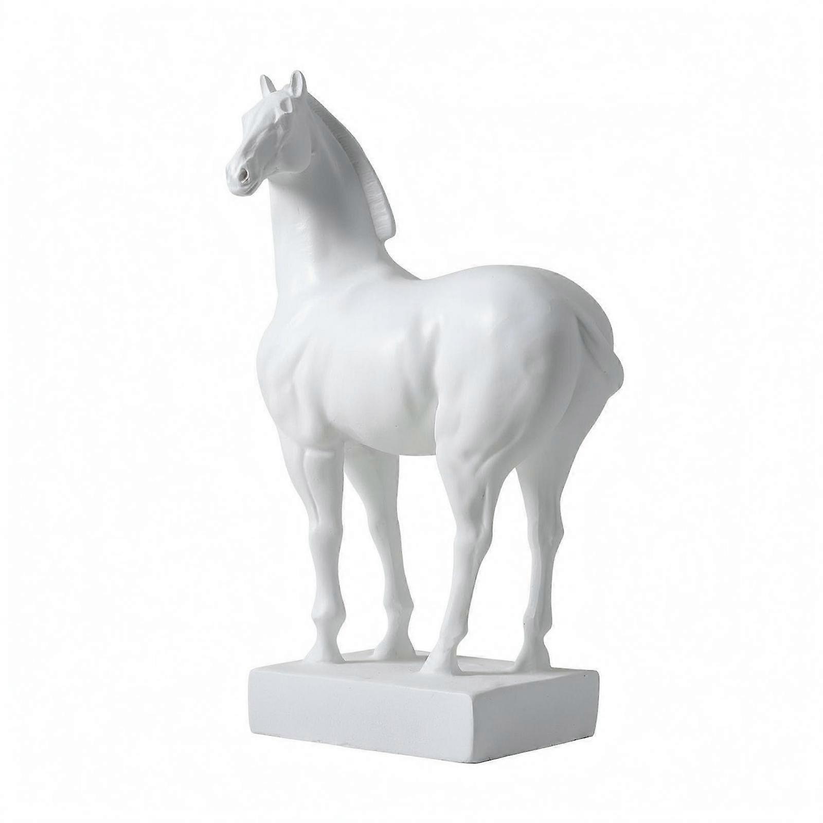 Standing Horse Figurine Rectangular Base Standing Horse Statue Indoor