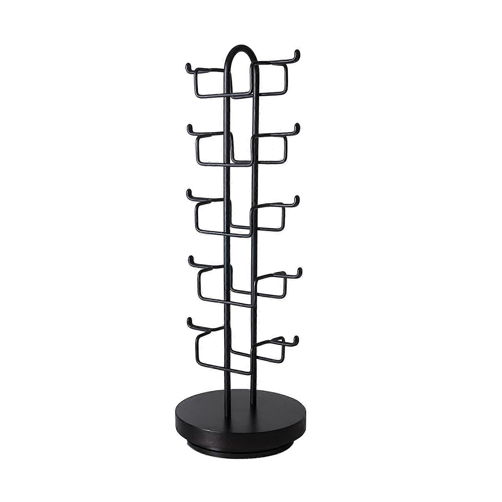 Durable Metal Glasses Holder with Rotating and Space Saving