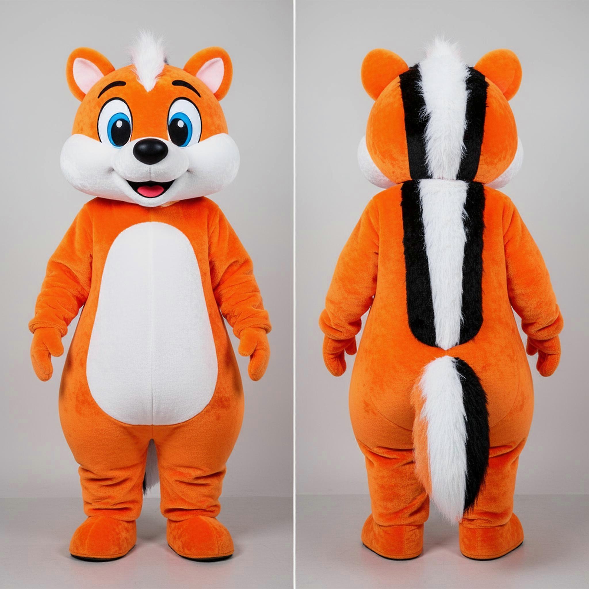 MASTICOT Orange Playful Skunk Mascot