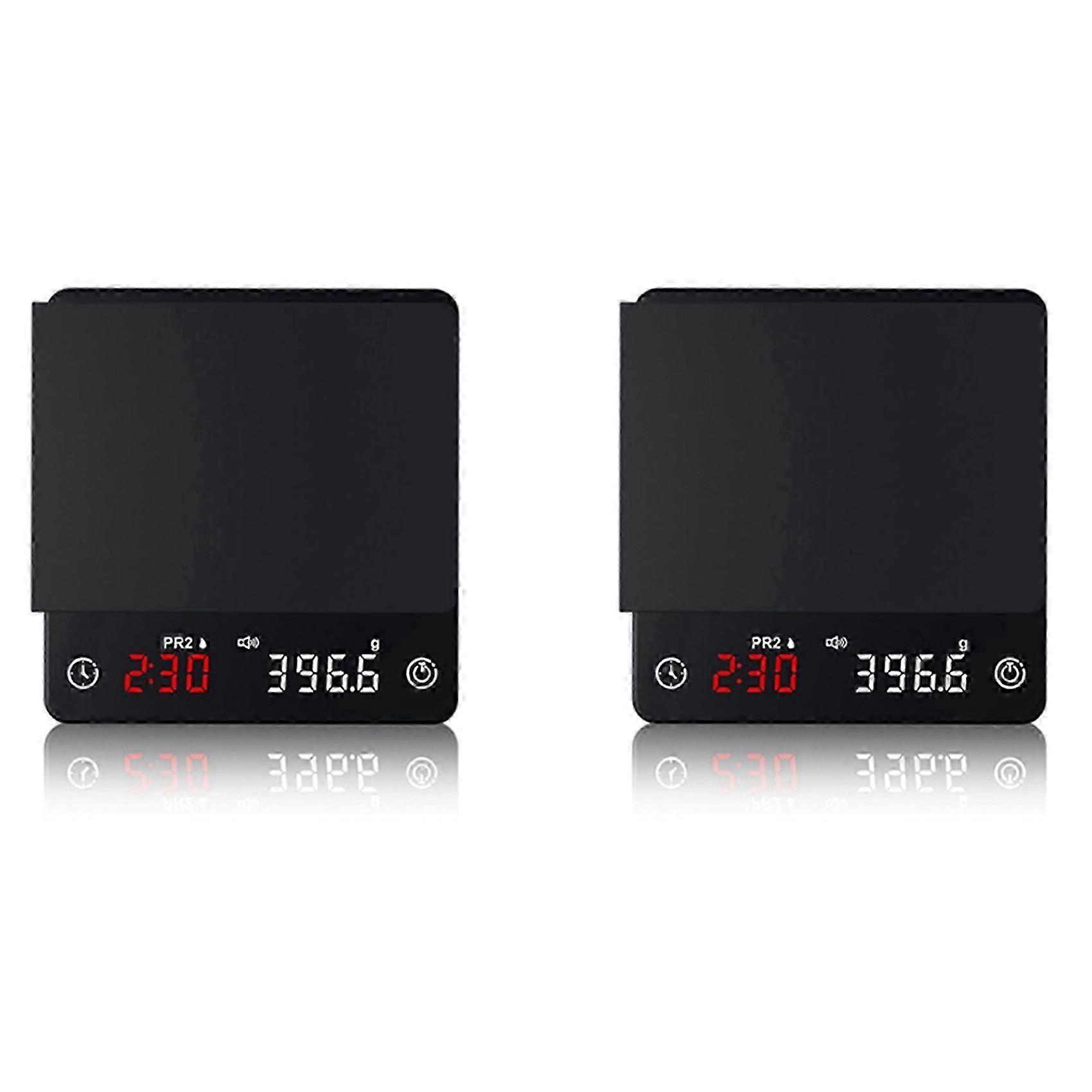 2X Mini Smart Kitchen Scale Weighing Precision Digital Coffee Scale Espresso with Timer