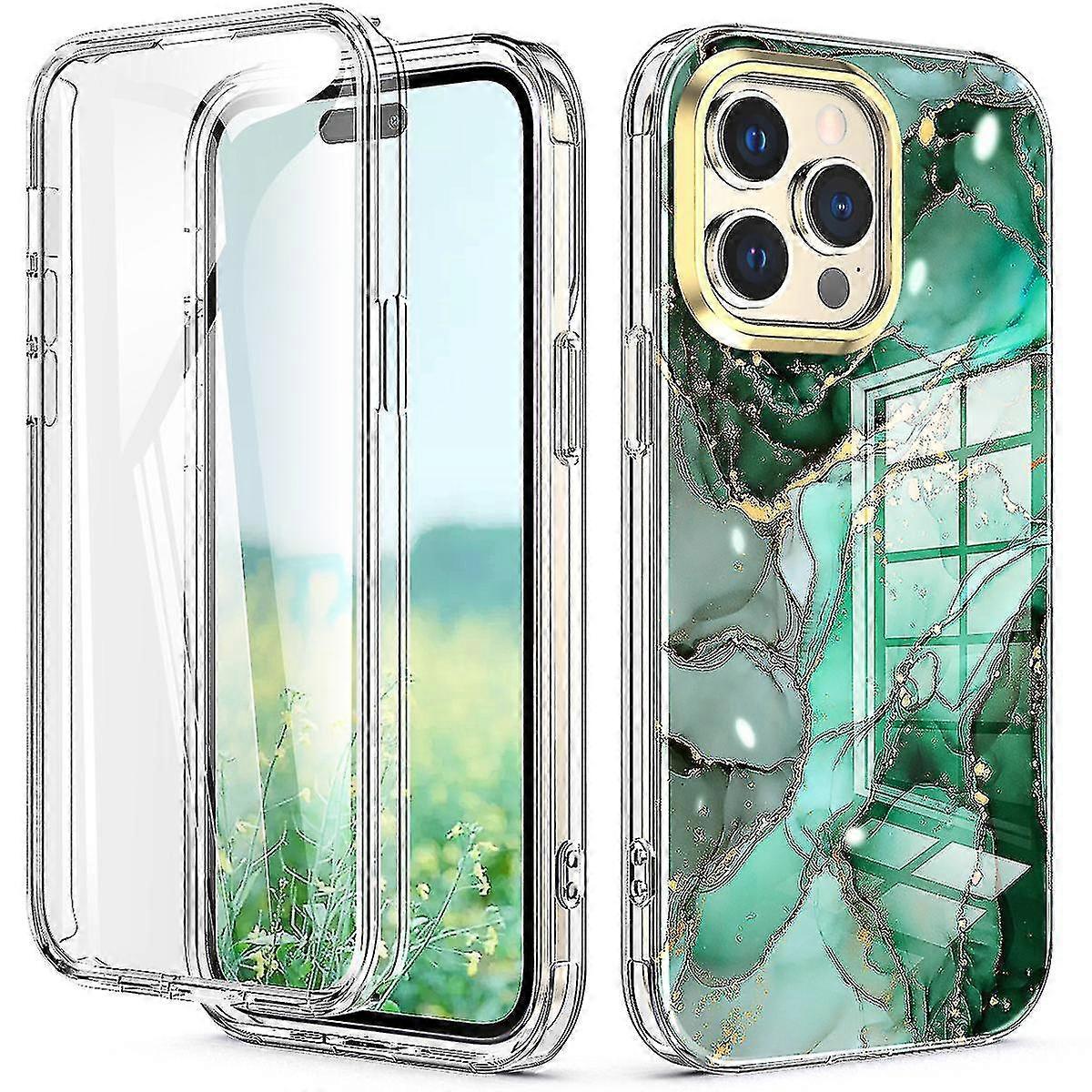 Magic Color Case compatible with Iphone 14 Pro, Including Screen Protector, Support Wireless Charging, Fall Protection
