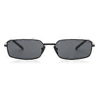 Prada PR A60S 1AB5S0 Vollrand-Sonnenbrille für Damen, rechteckig, schwarz, UV3, Original