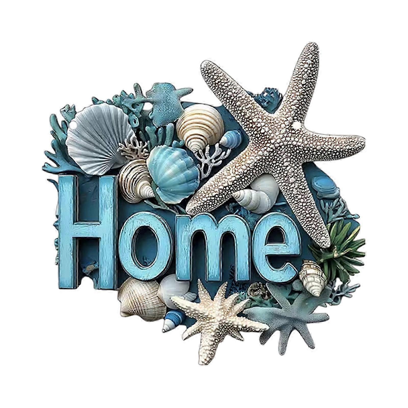 Rustic Shell Starfish Welcome Sign