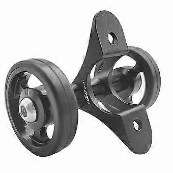 PODAY Superlight Bicycle Easywheel Aluminum Alloy for Brompton Mudguard Rollers Wheels Easy Install Double Wheels Black ZRF