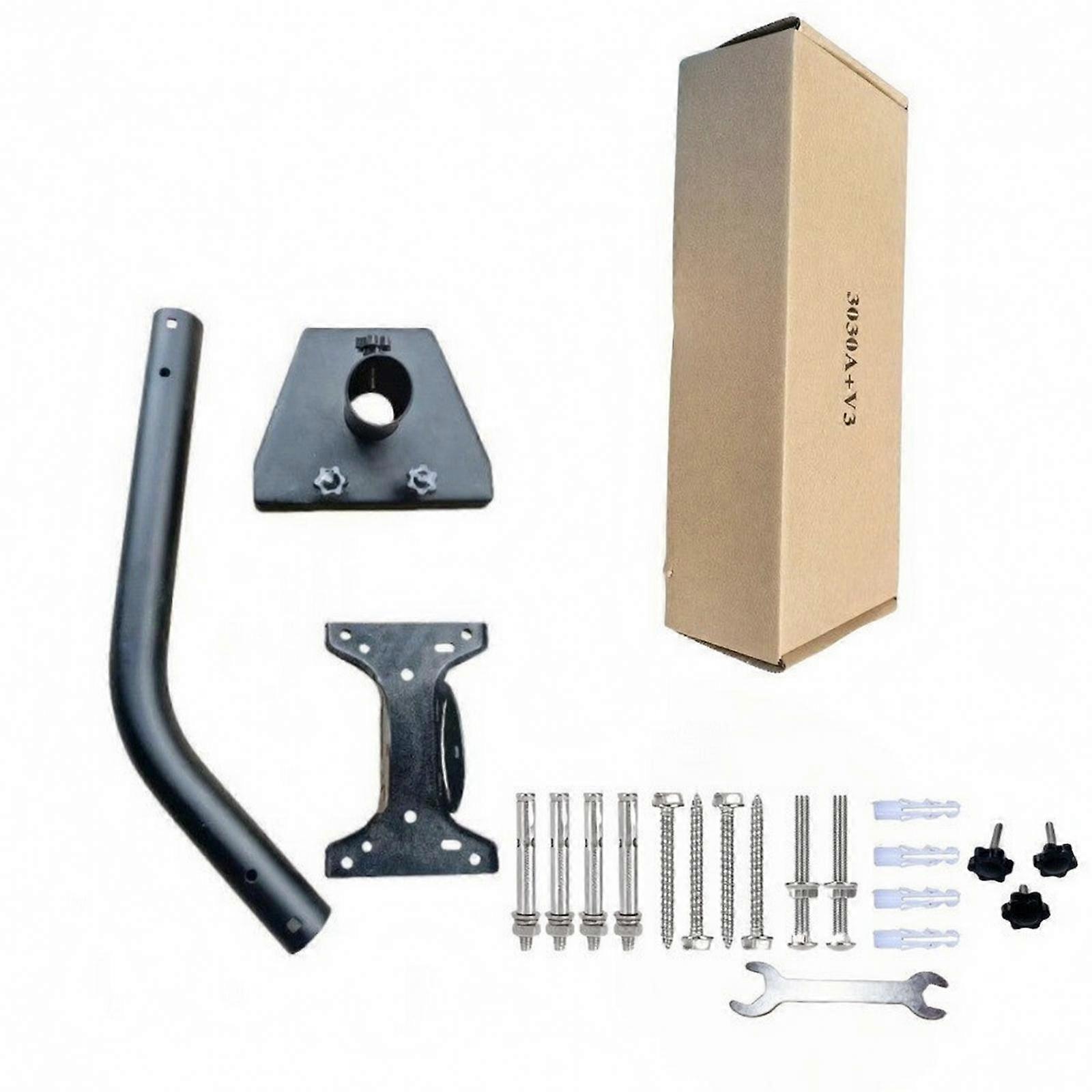 Mounting Bracket with Curved Arm Weatherproof Hardware for Rooftop