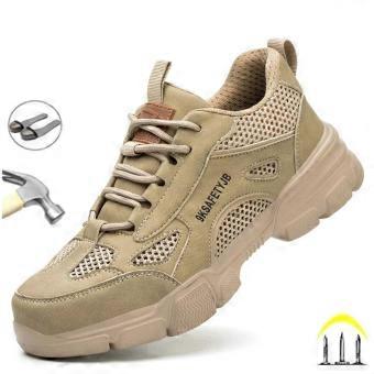 Sommerliche, atmungsaktive Sicherheitsschuhe für Herren, leichte, robuste Stiefel mit unzerbrechlicher Stahlkappe, bequeme, rutschfeste Herrenschuhe, Sneaker.